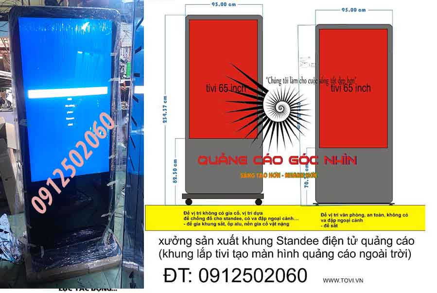 khung standee điện tử