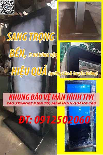 khung bảo vệ màn hình tivi tạo bảng quảng cáo