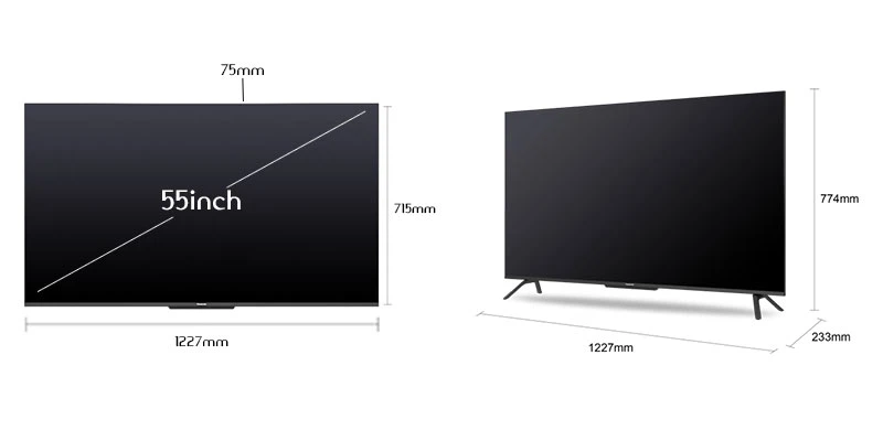 kích thước tivi 55 inch