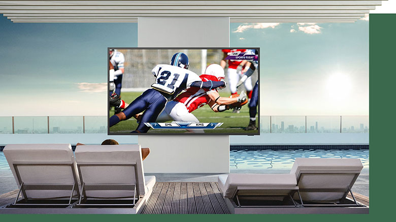 Khung bảo vệ – Smart Tivi Ngoài Trời The Terrace QLED Samsung 4K 75 inch QA75LST7T – tạo Standee điện tử, bảng quảng cáo đứng