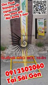 Standee 2 mặt ngoài trời gấp gọn