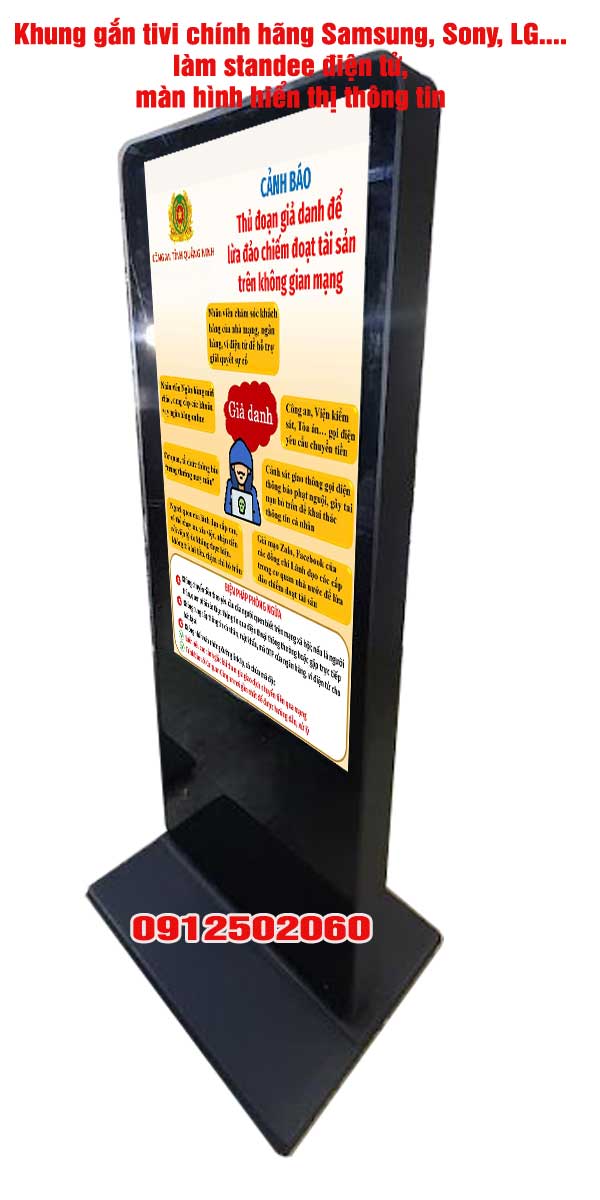 Giải pháp Standee điện tử gắn Tivi chính hãng trong dự án chuyển đổi số