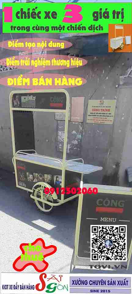 Hình ảnh xe cafe take away hoạt động thực tế tại các tuyến đường, khu dân cư – Xu hướng kinh doanh di động phát triển mạnh.